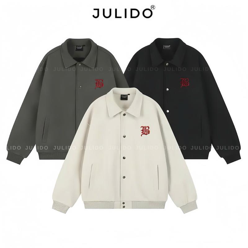 [DEAL MỞ BÁN] (Form Rộng) Áo khoác dạ lót gió  Varsity nam nữ JULIDO, chất vải dạ ép dày dặn lót gió thông thoáng cao cấp
