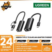 Gambar UGREEN USB Type C to RJ45 Lan Adapter Ethernet Network 1000Mbps - 15638 2-In-1 dari GGSTORESBY Kota Surabaya 1 Tokopedia