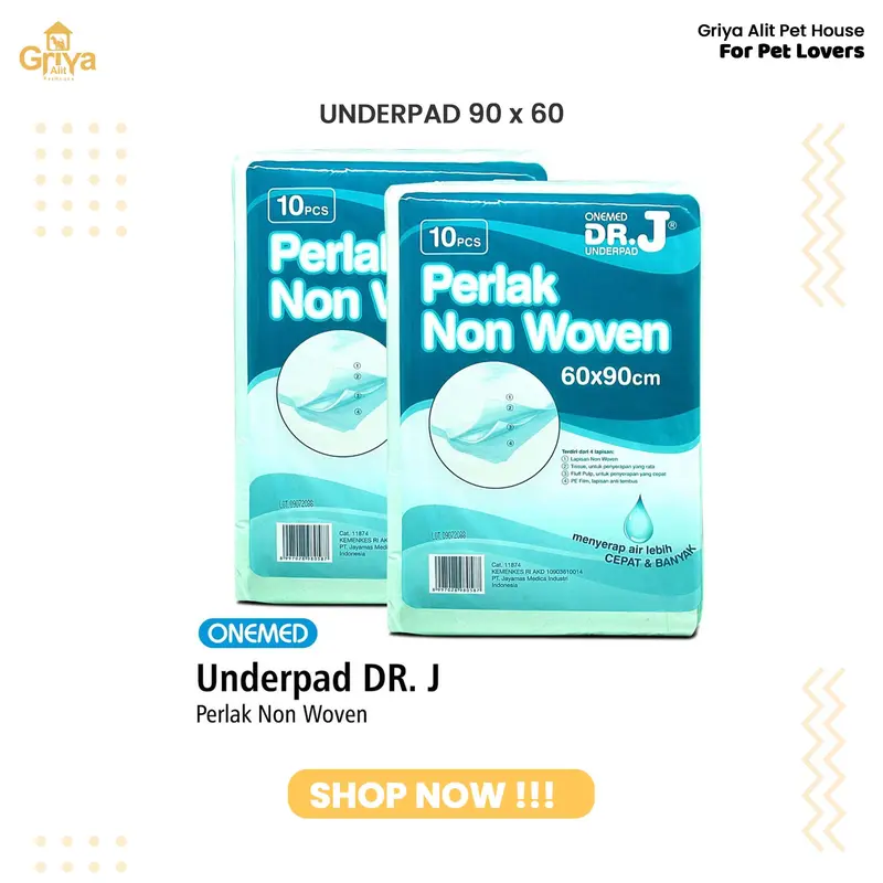 DR J Underpad - Alas Pipis Underpad Toilet Dog Kucing Anjing 1