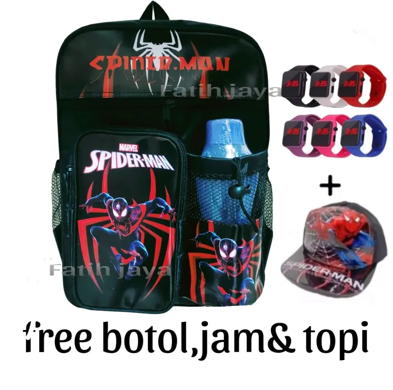 tas anak laki - ransel anak sekolah - tas sekolah sd tk anak cowok - tas anak cowok - tas sd tk anak laki ( free jam,botol & topi) 0