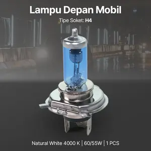 Hankle Lampu Depan Mobil Headlamp Xenon H4 Natural White 60/55W 1 PCS - P43T