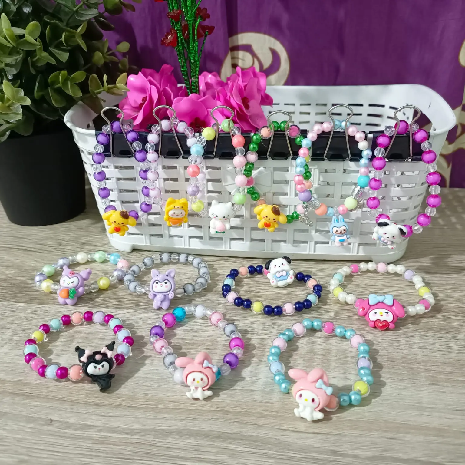 Gelang Manik Manik Cantik Karakter Kartun Lucu Gelang Anak Karakter Lucu