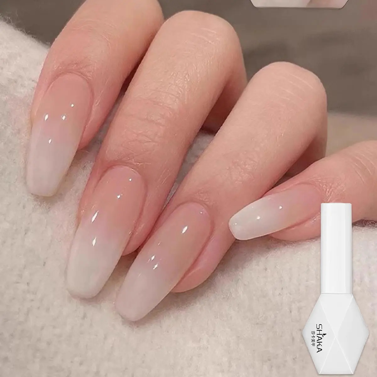 Móng Tay Nghệ Thuật Salon Làm Móng, Màu Trong Suốt Mới, Phổ Biến, Trứng Trong Suốt, Trắng Sữa, Gradient Trắng Trong Suốt Băng, Làm Đẹp Móng Tay UV, Chuyên Dụng, [SK21]