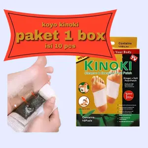 PROMO Paket 1 Box Isi 10 PCS Kinoki Gold Detox Foot pads Koyo Penyerap Racun Dalam Tubuh Secara  Alami