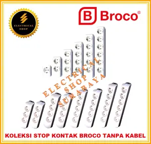 BROCO STOP KONTAK NCP 1 2 3 4 5 6 LUBANG MIRING 3 4 5 6 LOBANG ATAU DENGAN LAMPU INDIKATOR (HARGA GROSIR) TERMINAL KUNINGAN ARDE SLANTING NON CP PUTIH ABU 15310 15321 15330 15340 15350 15360 15336 15346 15356 15366 IND SNI ORIGINAL ORI MURAH