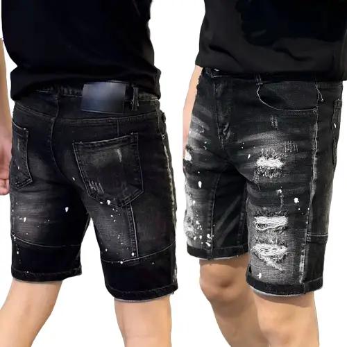 Quần short jean nam vẩy sơn mài xước tạo kiểu boy phố phong cách . Chất vải jean co dãn bốn chiều mát mẻ SLIMFIT
