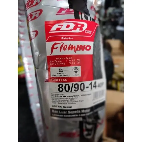 Ban luar Motor FDR Flemino 80 90 14 Tubeless Vario Beat Mio All Matic