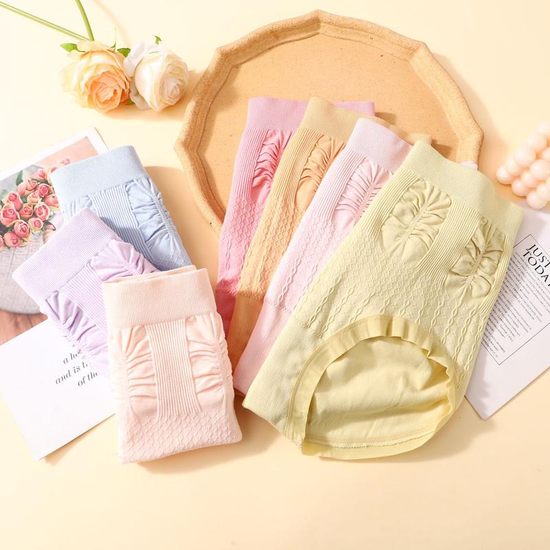 [Combo 7] Đồ Lót Nữ, Cỡ Lớn Liền Mạch, Cạp Cao, Co Giãn Cao, Mềm Mại Và Thoải Mái, Quần Lót Thoáng Khí Women