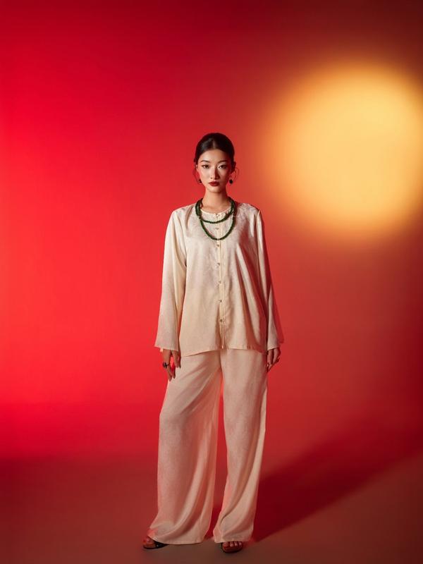  ENKA Bộ Lụa Gấm Thiên Ý Set Pháp Phụp Thọ Dơi Chất Vải Lụa Gấm Đồ Lam Đi Chùa Dáng Áo Bà Ba 