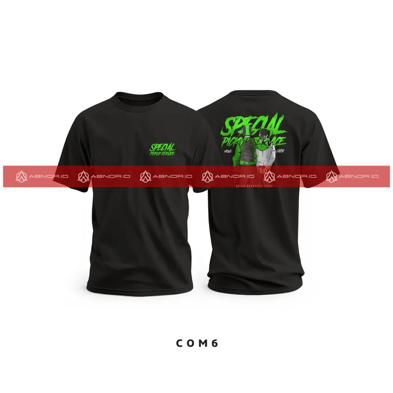 T-shirt Tactical Pria 24s, Kaos Militer, Kaos Halo Dek, COM6 Combed Kain Combed 24s Katun Sablon 1