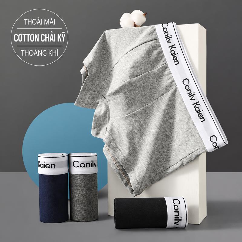 KSMILE Sịp Đùi Nam Cao cấp chất Cotton thoáng mát co dãn 4 chiều Quần lót Boxer…
