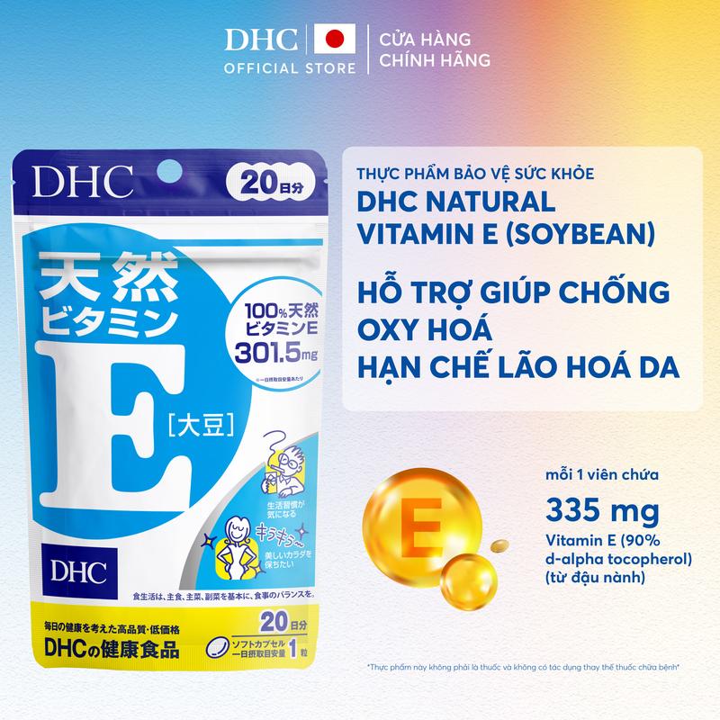  TPBVSK DHC Natural Vitamin E  soybean  dạng viên uống bổ Sung Vitamin E - DHC Nhật Bản chính hãng - Gói 20 Ngày và 60 Ngày 