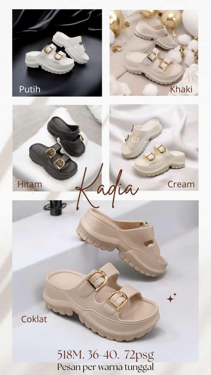 [Promosi] KADIA! Sandal Wanita Wedges & Sandal Selop Tinggi Anak Tanggung 5-10 Tahun Karet Kekinian Antislip Empuk Ringan Premium - Wanita Wedges EVA Jelly & Anak Kode 518T Tinggi 5cm