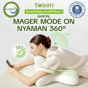 [HOT] TUSEN SmartSleep Multi I Bantal Memory Foam 360° Multifungsi Bantal Mager Support Leher & Pundak - TUP08
