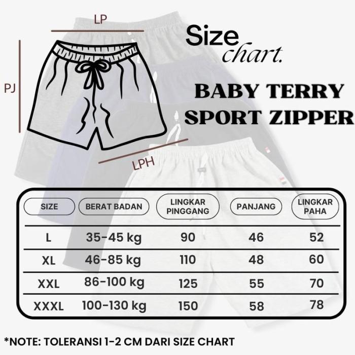 Product Introduction of promo 4 pcs celana pendek pria wanita dewasa santai baby terry saku resleting 0