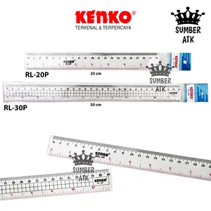 Acrylic Ruler Penggaris Akrilik Penggaris Plastik 15 20 30 CM KENKO RULER RL-15 RL-20P RL-30P