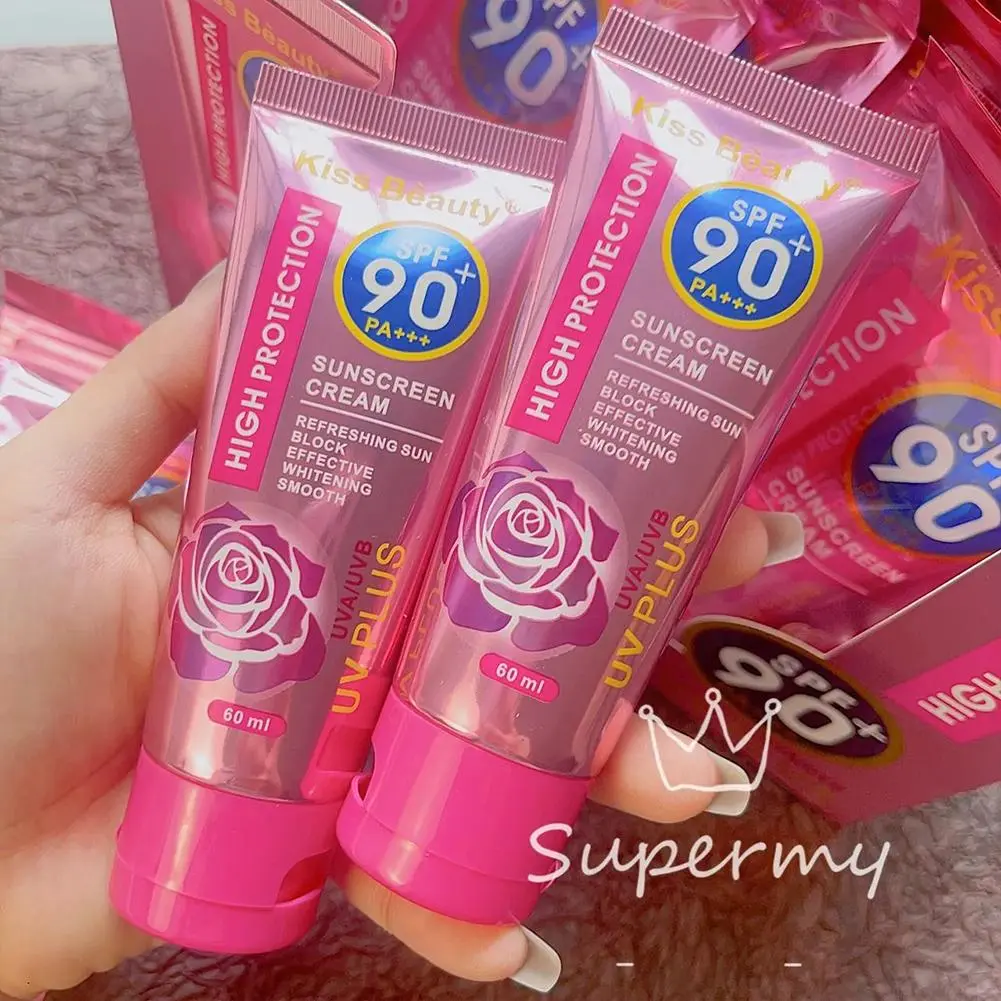 60ml Sunscreen Pink SPF 90 Moisturizing Long-lasting Sunscreen