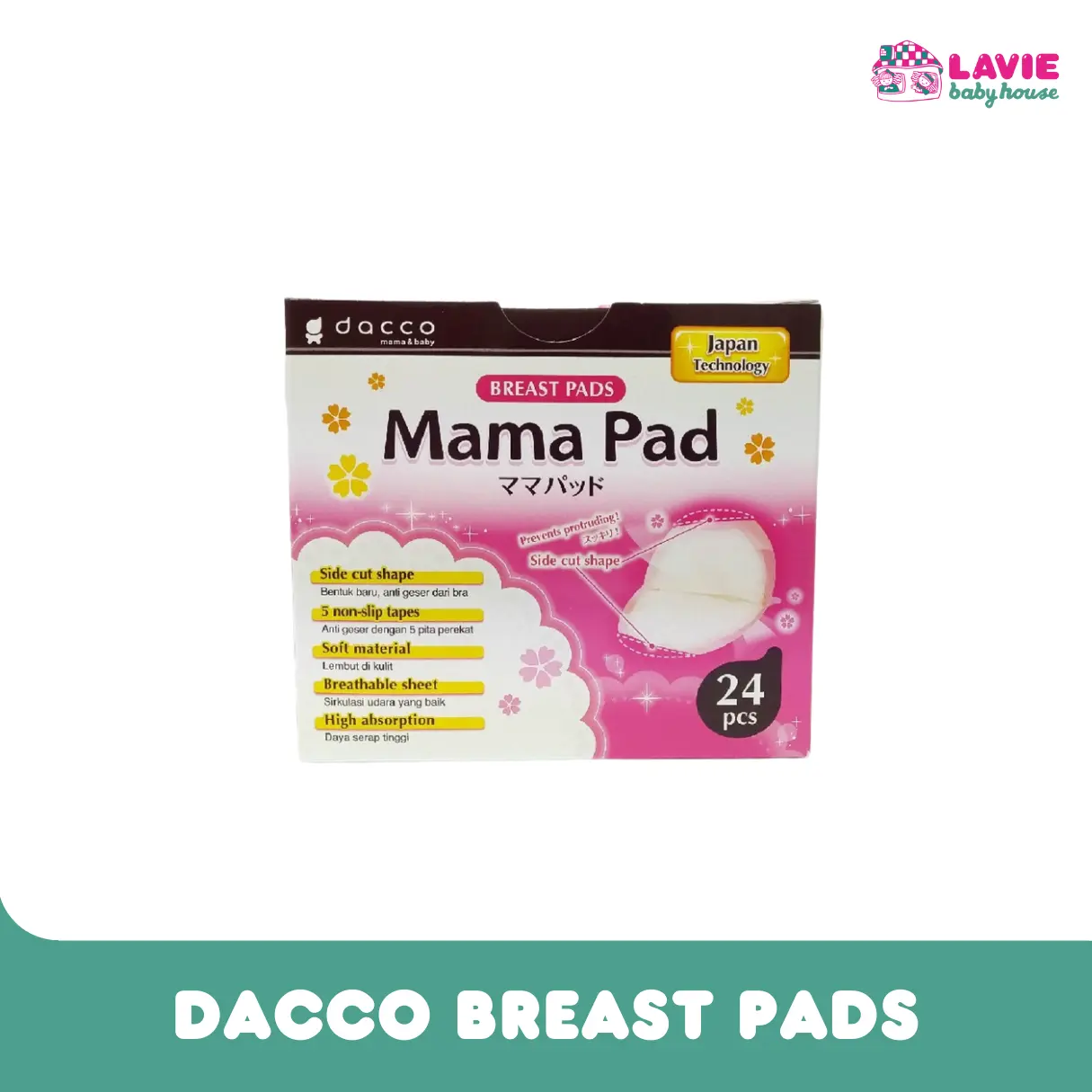 Dacco Mama pad Breast pad pink - Isi 24pc