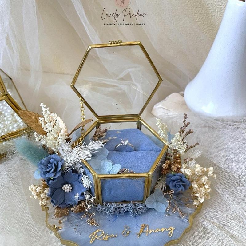 Ringbox Terarium Resin Kotak Cincin Lamaran Tunangan Pernikahan Premium 6