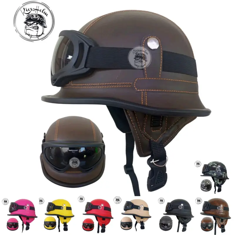 Helm Chips Helm Club Helm Nazi Retro Nazi + Kacamata Motorcycle