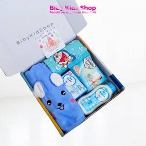 Hampers Kado Bayi Newborn Cowok Cewek Kado Lahiran Bayi Paket Perlengkapan Mandi Murah Handuk Karakter Baby