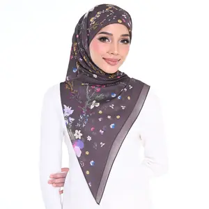 PUSPA IN BROWN THE AISAR SERIES BAWAL COTTON VOILE BY SHAWLPUBLIKA