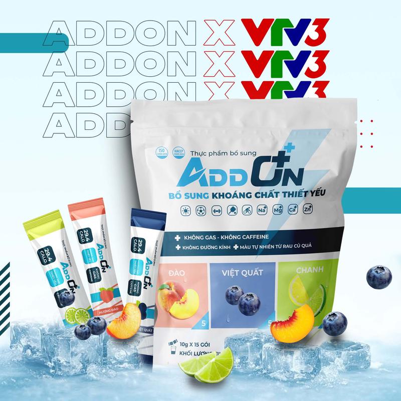 ADDON vị tổng hợp bột uống thể thao ít calo Hỗ trợ bù nước, bổ sung điện giải và muối khoáng thiết yếu