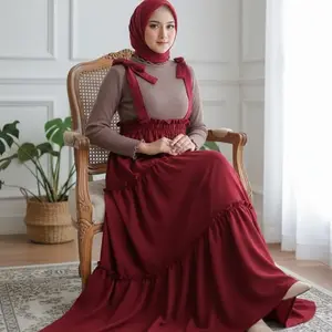 (Hanya overall belum termasuk daleman )Overall Crincel Terlaris Terbestseller Dress Crincle by Abidahgalleryakun2 Cokelat