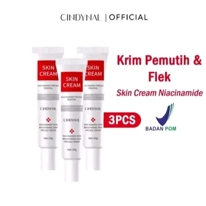 [3pcs] BPOM CINDYNAL Skin Cream Freckle Removal Whitening Remove Dark Spots