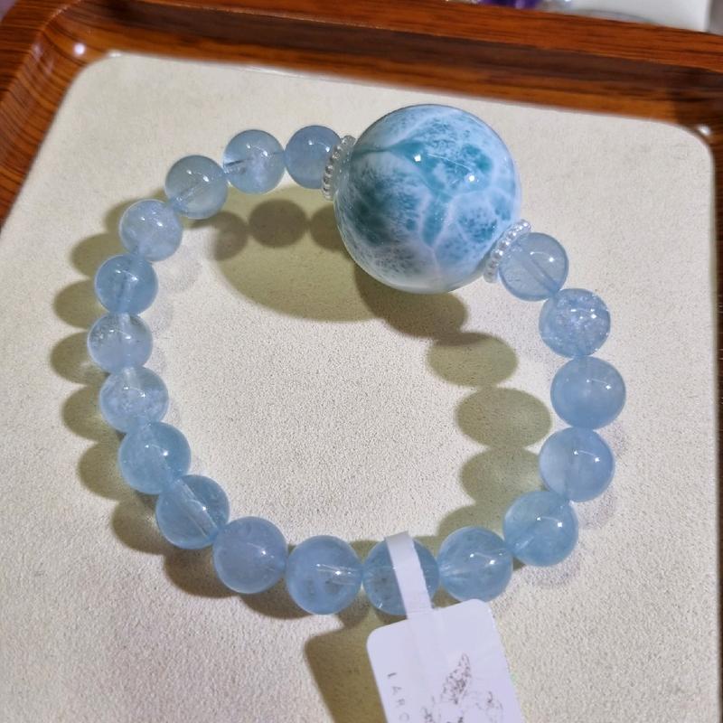 Larimar Aquamarine High Grade Crystal Bracelet for Women 0