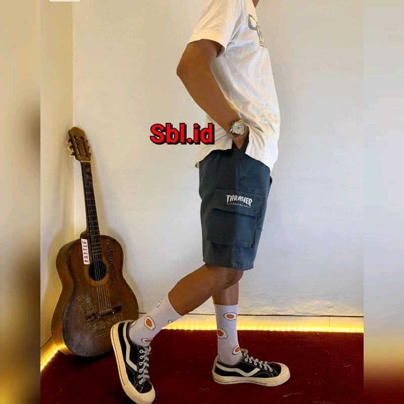 DISKON BIG SALE!!! celana pendek kargo cowok size 25-34 pinggang rib karet elastis nyaman terbaru short pendek pria santai dirumah 6