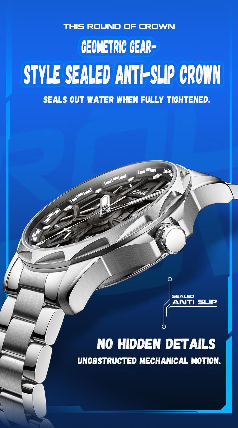 [NEW ARRIVAL] RONMAR Exclusive Mechanical World Watch – Automatic Skeleton Design