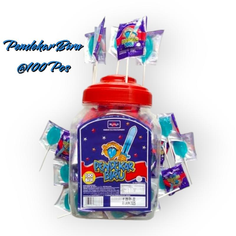 Product Introduction of Permen Pendekar biru Toples @100 pcs Candy Food Snacks Makanan 1
