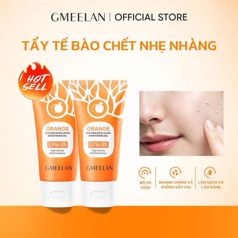 【L COMBO 2PCS GMEELAN ORANGE EXFOLIATING GEL TẨY TẾ BÀO CHẾT TÁC ĐỘNG CAM ENZYMES 50g*2