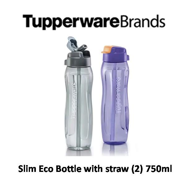 Tupperware Slim Eco Bottle with Straw 750ml - TikTok Shop Malaysia