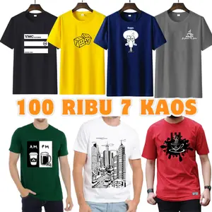 kaos 100 ribu dapat 7 distro pria wanita termurah grosir T-shirt