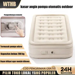 Kasur Angin Pompa Otomatis OutdoorTermasuk Pompa Udara Internal Baterai Kapasitas Beban 200kg Dapat Dilipat Mudah Dibawa travel bed Tempat Tidur Travelling Camping Lipat Air Mattress Sleeping Pad Bantalan Tebal Berkemah Portabel