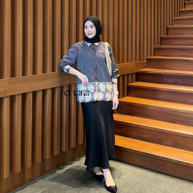 MECCA BASIC - kemeja salur by ENARA OUTFIT 6