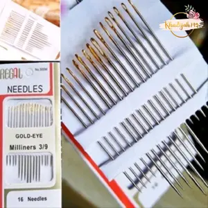 JARUM JAHIT TANGAN REGAL GOLD EYE MILINERS 3/9 isi 16pcs