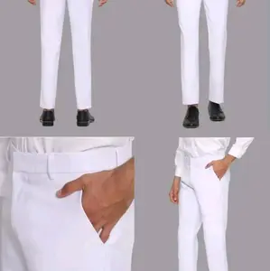 CELANA PUTIH PANJANG FORMAL UNTUK PRIA DEWASA SLIM FIT