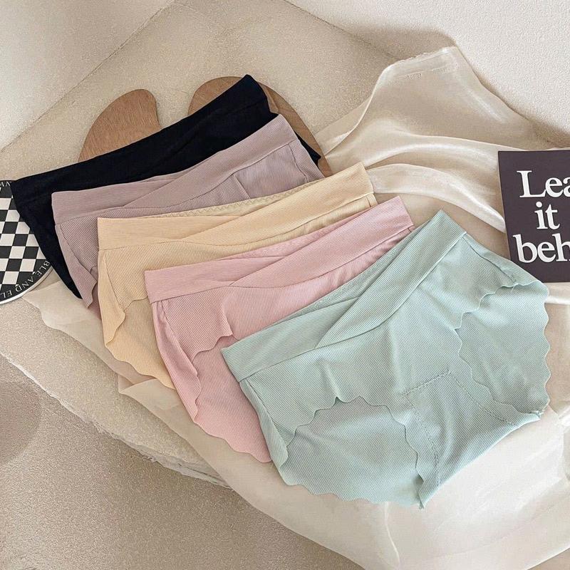 Combo 5 Quần Lót Bầu chất vải su tăm không viền MS99070 Quần lót bầu. quần chip dành cho bầu. quan lot bau Quần Lót Bầu Quần Lót Bầu Quần Lót Mẹ Quần lót bầu