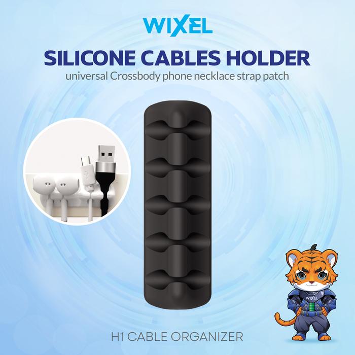 Gambar WIXEL H1 Cable Clip Organizer 5 Slot Silicone Penjepit Perapih Kabel Managemen Silikon Jepitan Klip Hitam dari WIXEL Kab. Tangerang Tokopedia
