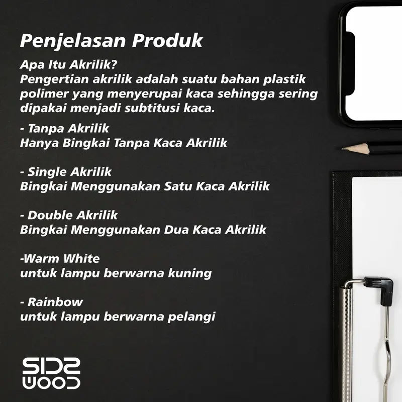 SidsWood [3D30] Bingkai 3D Kayu Akrilik 30x30 cm Bingkai Kayu Untuk Mahar Bingkai 3D Jati Belanda Figura Kayu Frame Mahar Kotak Mahar 7