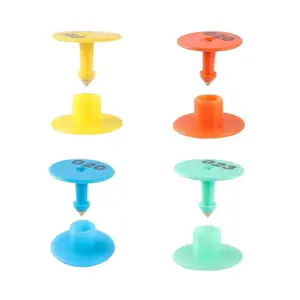 100 Pcs Pig Ear Tags With Numbers 001-100 Farm Livestock Sheep Rabbit Goat Pig Marking Ear Tags Farm Animal Identification Card - Green