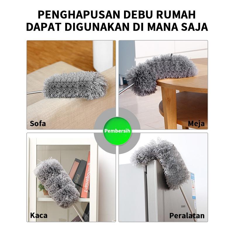 Kemoceng Microfiber 280cm Tarik Tekuk Panjang Alat Pembersih Langit-Langit Rumah/Alat Pembersih Rumah / Kemoceng Bulu Microfiber Gagang Panjang / Kemoceng Adjustable 4