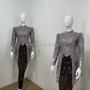 Kebaya Miranda Kutubaru Tulle Payet Tangan Balon Modern Terbaru