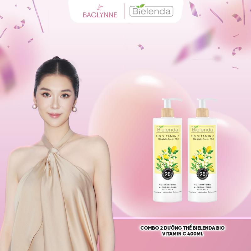 COMBO 2 Dưỡng thể Bielenda Bio Vitamin C 400ml