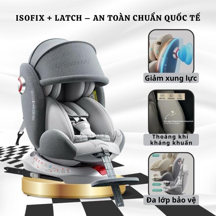  Ghế ngồi ô tô cho bé 360 độ Isofix an toàn có gác chân mẫu2025. Ghế Ngồi Oto Cho Bé Từ 0-12 Tuổi 