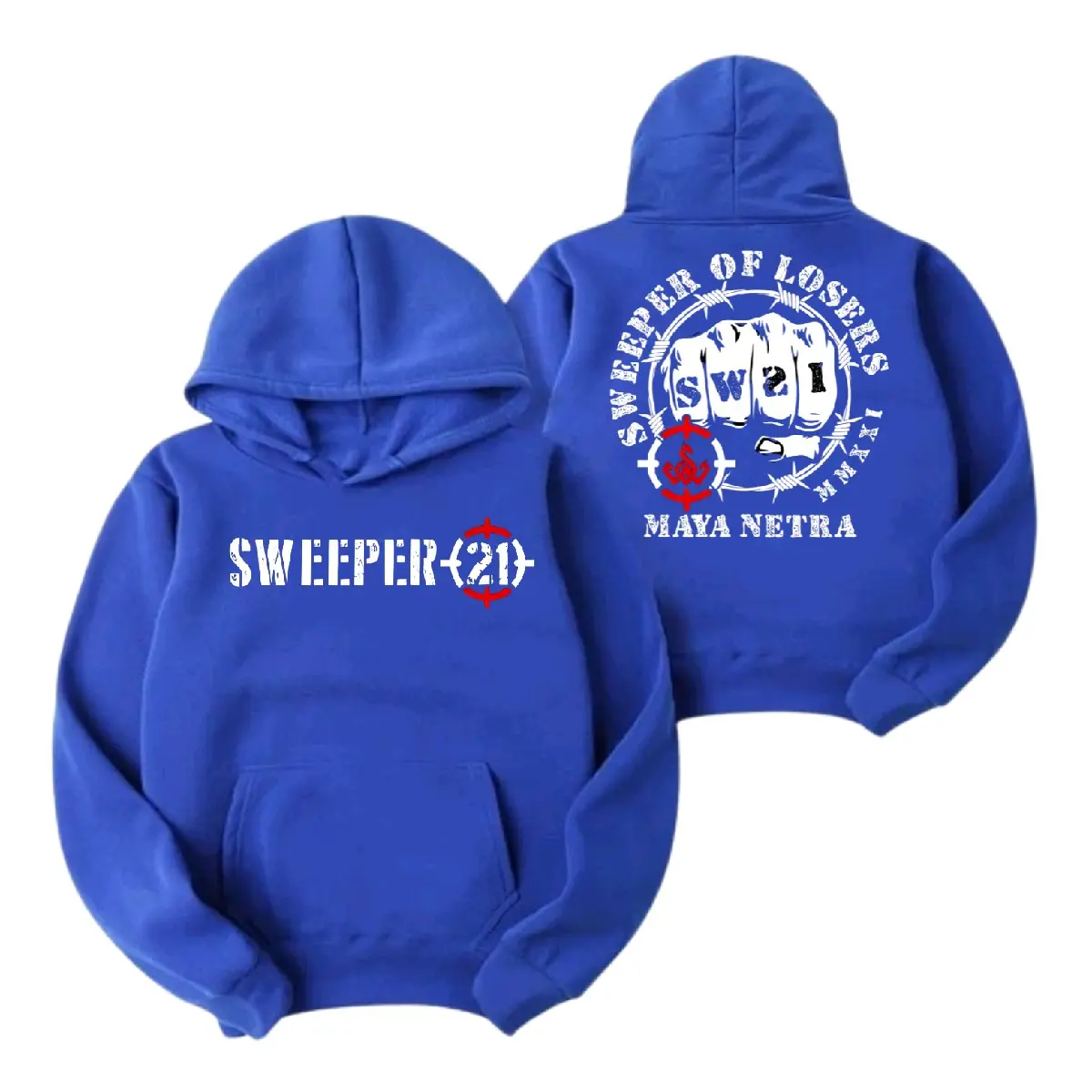 Sweater HOODIE SWEEPER SW21 Resk Distro Keren Unisex - Tebal, Pria, Wanita, Baju,  Biru, Crewneck