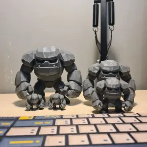 Golem Batu Mainan Figure Monster Batu Rock Golem Pajangan